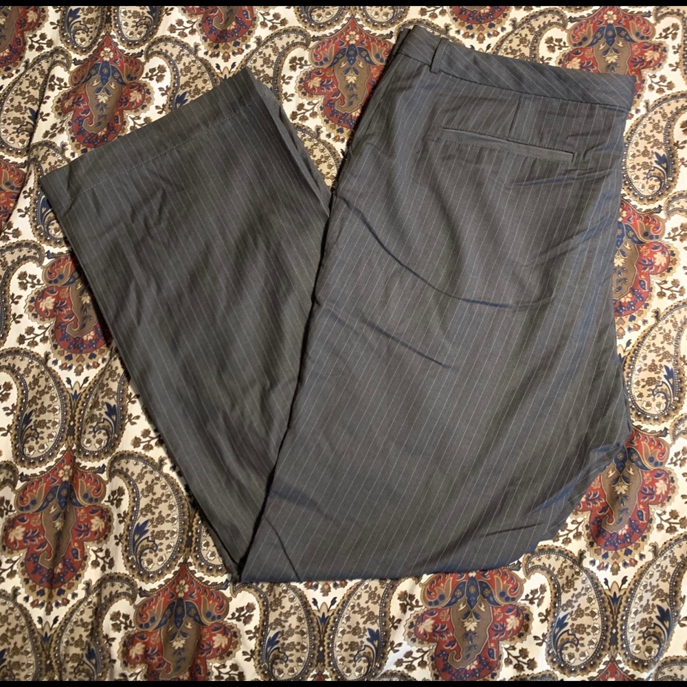 Old Navy Grey Pinstripe Dress Pants
